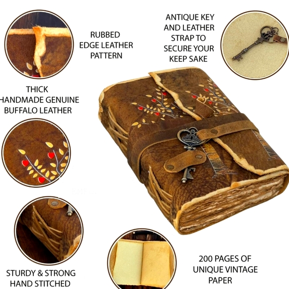 New Leather Antique Style Journal - Picture 9 of 9